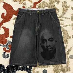 Y2K Tupac Makaveli Jean Shorts
